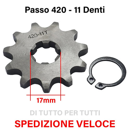 Pignone denti passo - denti, catena