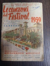 LE CANZONI DEL FESTIVAL 1959 