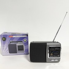 Radio d'epoca marca elettrica portatile AM FM trasmissione WB suono TV meteo Y2K