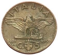 5 CENTESIMI 1936 - AQUILA