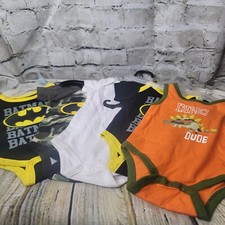 Set 5 Baby Cutie Pie Assortiti Taglia 0-03 M Batman Baffi Dino Dude Pezzo Unico