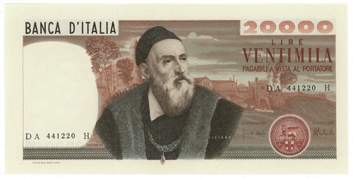20000 lire banca italia - lire, d'italia