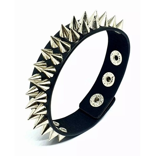 Bracciale polsino spiked rivet - bracciale,