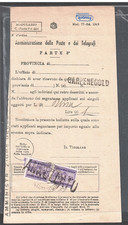 RSI MODELLO 77 DUE SEGNATASSE 50 C SOVRASTAMPATI G.N.R. - RARO - CHIAVARELLO