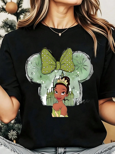 Shirt disney verde pois - disney, a