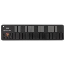 Korg nanoKEY2-BK Tastiera USB-MIDI a 25 tasti, serie micro, ergonomica, Nero