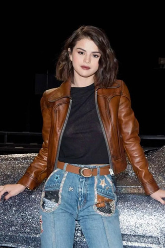 Selena gomez giacca pelle - selena, di