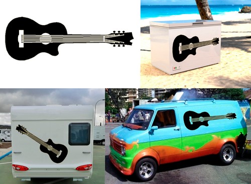 Chitarra adesivo vinile - chitarra,,