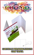25 CARTELLE PERSONALIZZATE CON TASCA - STAMPA A COLORI -CARTELLINE- CARTELLINA