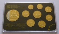 Romania Euro Prestige Set di esemplari placcati oro, modello-sonda-Essai