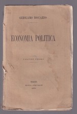 Libro Economia Politica Volume Primo Gerolamo Boccardo 1879 SC122