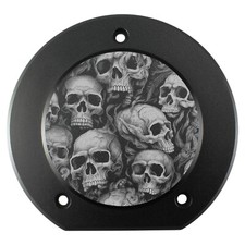 Coperchio motore destro posteriore - Skull Party - nero → Yamaha XV 950 & Racer