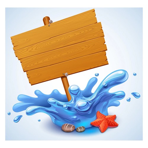 Insegna legno oceano - insegna,