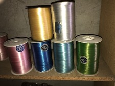 STOCK LOTTO 6 ROTOLI NASTRO ARRICCIANTE D 500 YARD PER PACCHI REGALO COLORI VARI