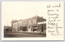 LaPorte City IA Main St~Revlin scambio assicurativo~ufficio postale 1906 RPPC