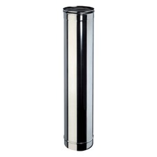 CANNA FUMARIA TUBO MONO PARETE IN ACCIAIO INOX AISI 316L PER CAMINI