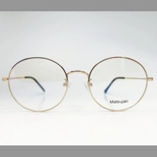 Matsujaki Japan Thin Gold Round Glasses Frames - 53-19-138
