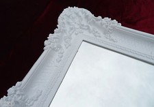 Specchio Muro Bianco 96 x 57 Antico Barocco Rococò Shabby Chic Design Retrò 3