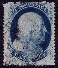 US Scott 24, 1857 Franklin, 1c