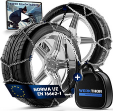 2X Catene Da Neve - Catene Da Neve Omologate per Auto - Aderenza Ottimale & Mont