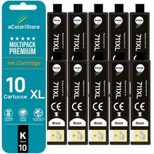 10 BK Cartucce per Epson