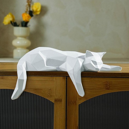 Statua gatto bianco nero - gatto,