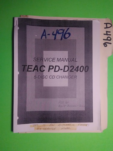 Teac d2400 manuale - teac,