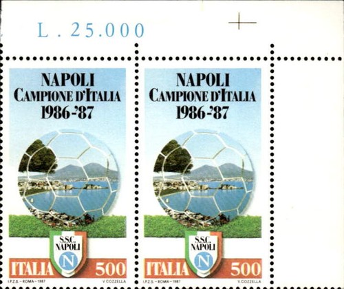 Francobollo napoli campione - francobollo,