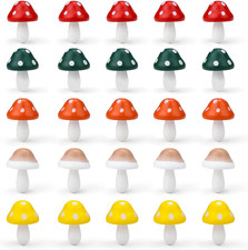 25 Pezzi Mini Fungo Di Legno