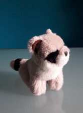 "TRUDI" peluche Procione, colore grigio,bianco e nero, h.14 cm, lunghezza 22 cm.
