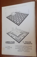 Pubblicità Linoleum Il Miglior Pavimento (1929)