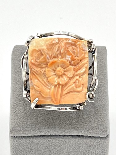Anello cammeo corniola - cammeo, testa