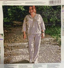 Quadro ricamato con le perline