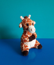 "TRUDI", mini peluche Giraffa, colore marrone e bianco, altezza 9 cm.