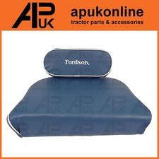 Set cuscini coprisedile con logo Emb blu e bianco per trattore Fordson Super Dexta