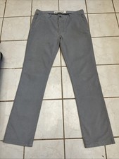 Pantaloni chino Converse John Varvatos Chuckin slim grigio velluto a coste gamba sottile taglia 32x33