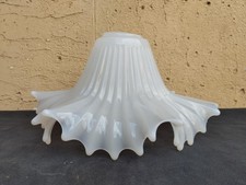 ANTICO ANNI '30 PARALUME FUSIONE VETRO OPALINO BIANCO ORIGINALE PERIODO LIBERTY