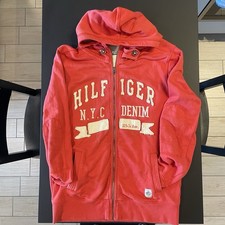 Tommy Hilfiger Zip Hoodie Red White Vintage 1985 NYC DENIM ‘class Of 85’ Rare
