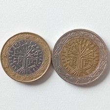 Rare Monete Da 1 E 2 Euro Francesi  1999