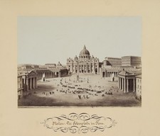 FRATELLI ALINARI (XIX secolo) perimetro, Piazza San Pietro a Roma, 1880 circa, carta albumina