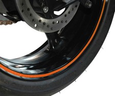 STRISCE ADESIVE CERCHI ADESIVI RUOTA CERCHIONE ARANCIONI per MOTO CUSTOM