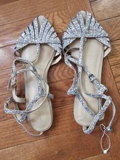 ZARA Silver Glitter Sandals