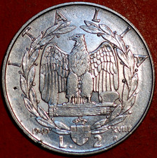 Italy 2 Lire 1940 Vittorio