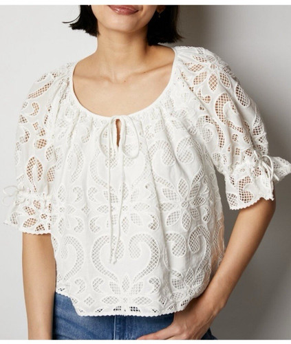 Top saylor bianco manica corta - bianco,