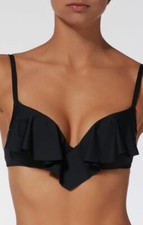 costume bikini Calzedonia nero con volant taglia IT 3 modello indonesia