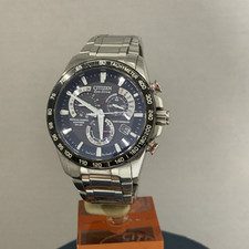 Orologio Citizen Uomo Eco Drive Chrono A-T Sveglia Radiocontrollato Bracciale E650