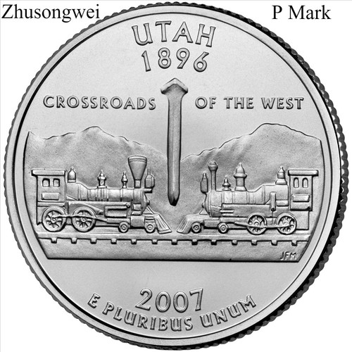 2007 utah state quarter p - 2007, us