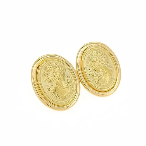 Orecchini donna cammeo oro - orecchini,