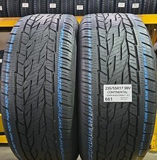 2x PNEUMATICI 235 55 R 17 99V  CONTINENTAL M+S ESTIVE GOMME USATE 2355517 