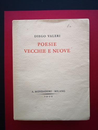 Diego valeri autografo poeta - autografo,
